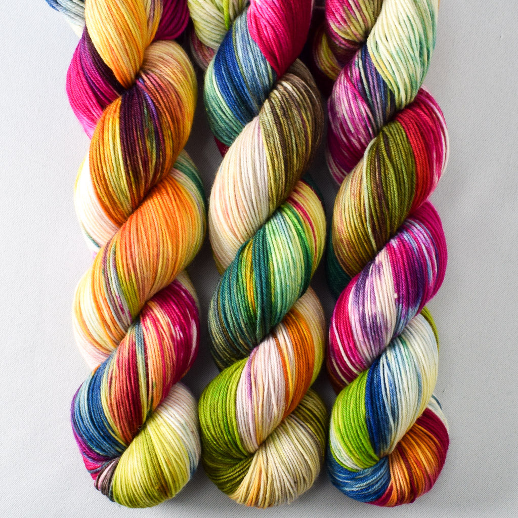 Rainbow Carwash - Miss Babs Putnam Merino wool and nylon sock yarn