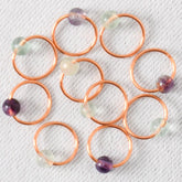 Rainbow Fluorite Stitch Markers