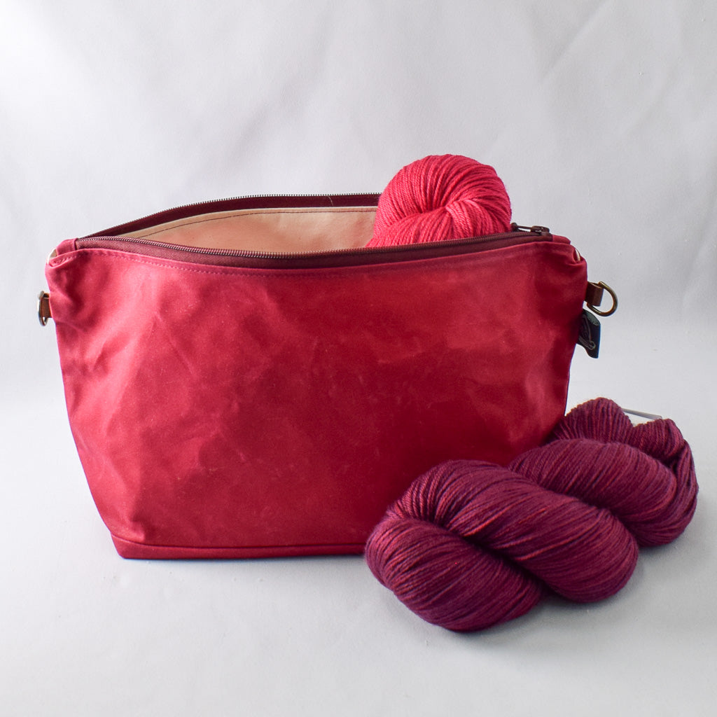 Raspberry Bag No. 5 - The Large Zip Project Bag
