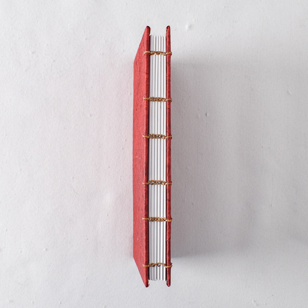 Medium Handmade Journal with Red Textured Cover
