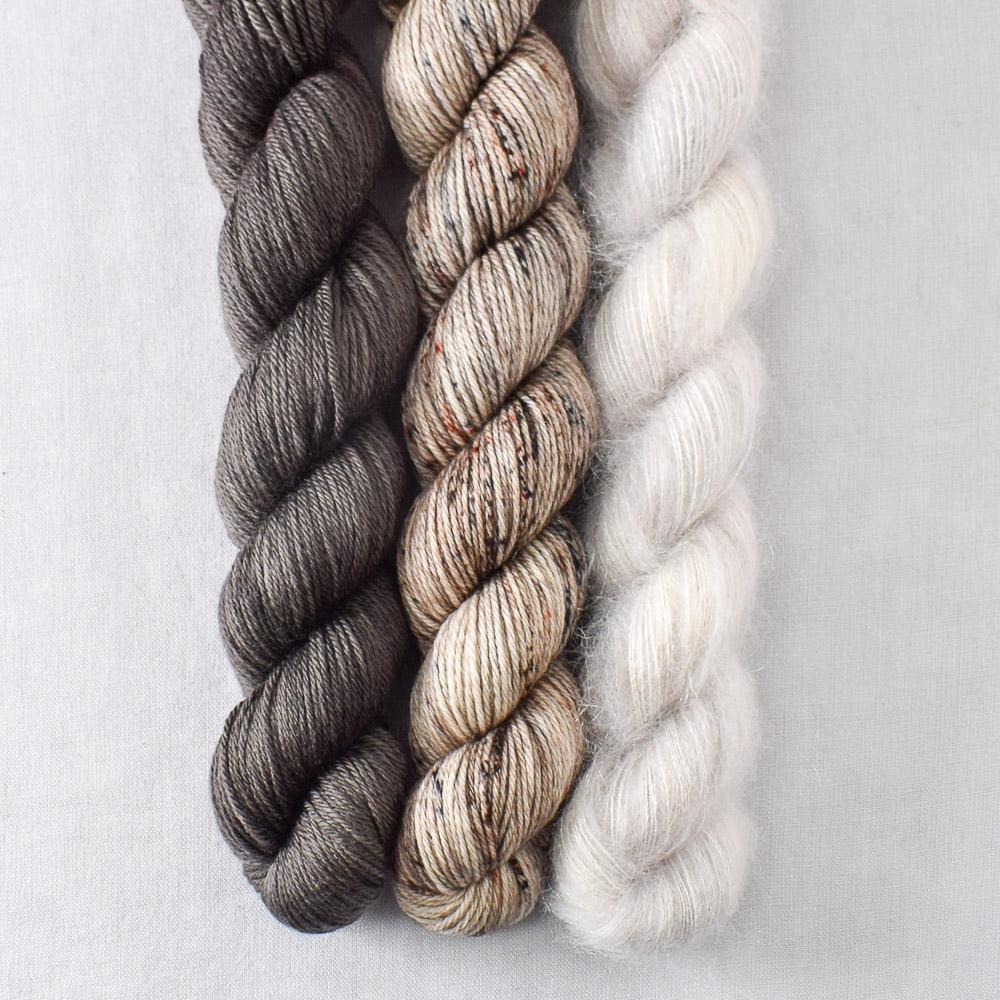 Rock Sparrow, Walnut, White Peppercorn - Miss Babs Pillowy Cowl Set