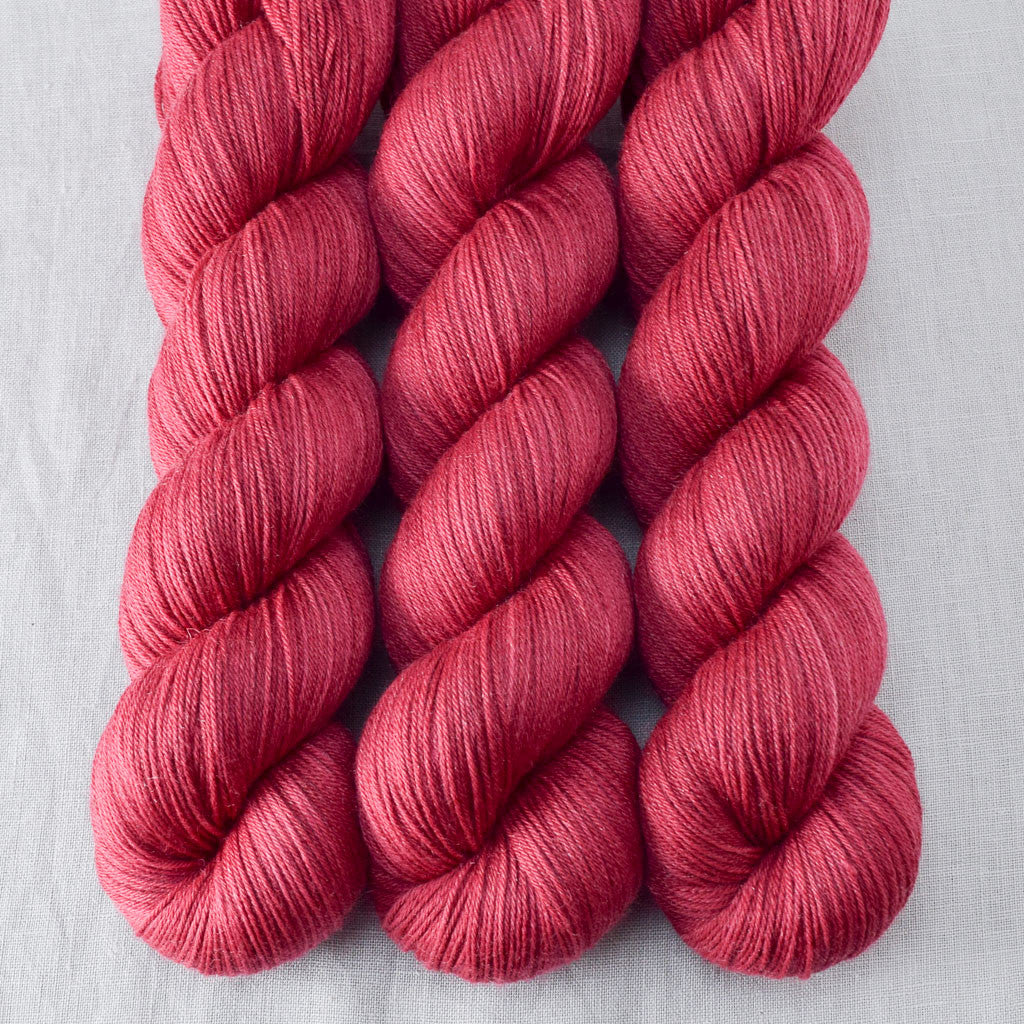Ruby Spinel - Miss Babs Tarte wool blend sock yarn