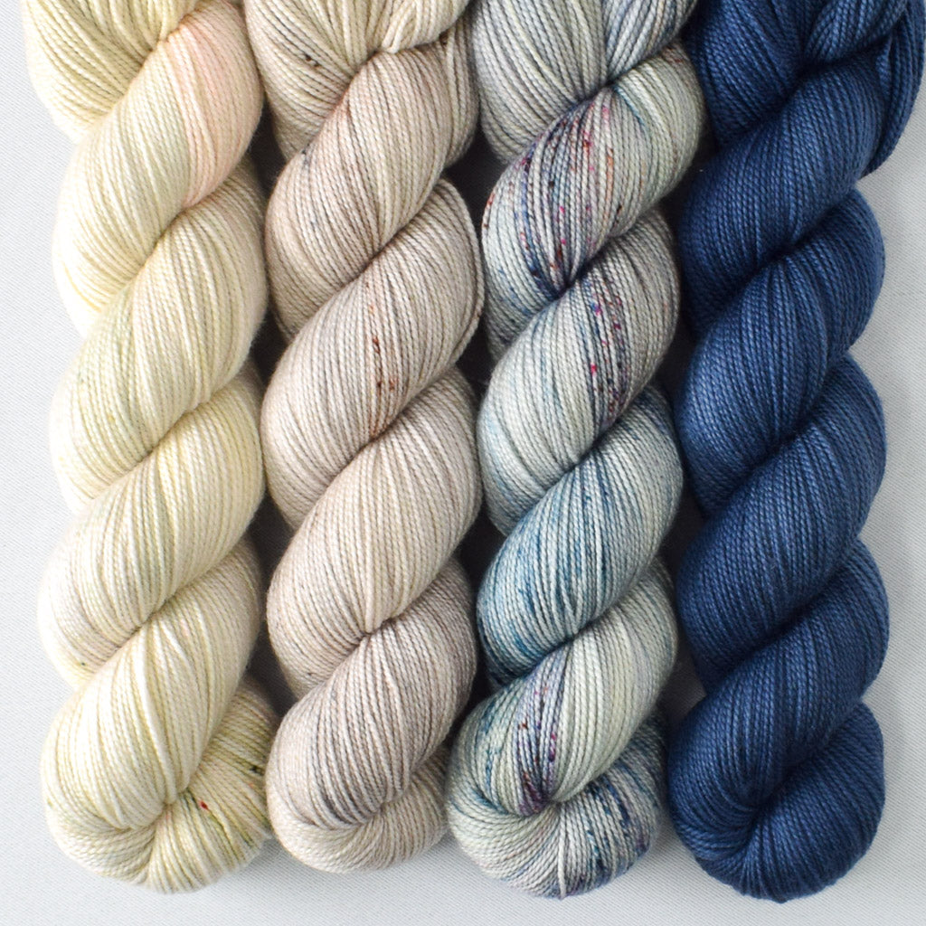 Sea Glass, Floofy Tail, Salt Air, Denim - Miss Babs Yummy 2-Ply Quartet