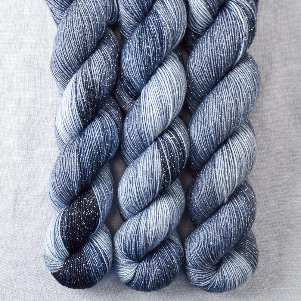 Selvedge - Miss Babs Estrellita fingering weight superwash merino and Lurex yarn