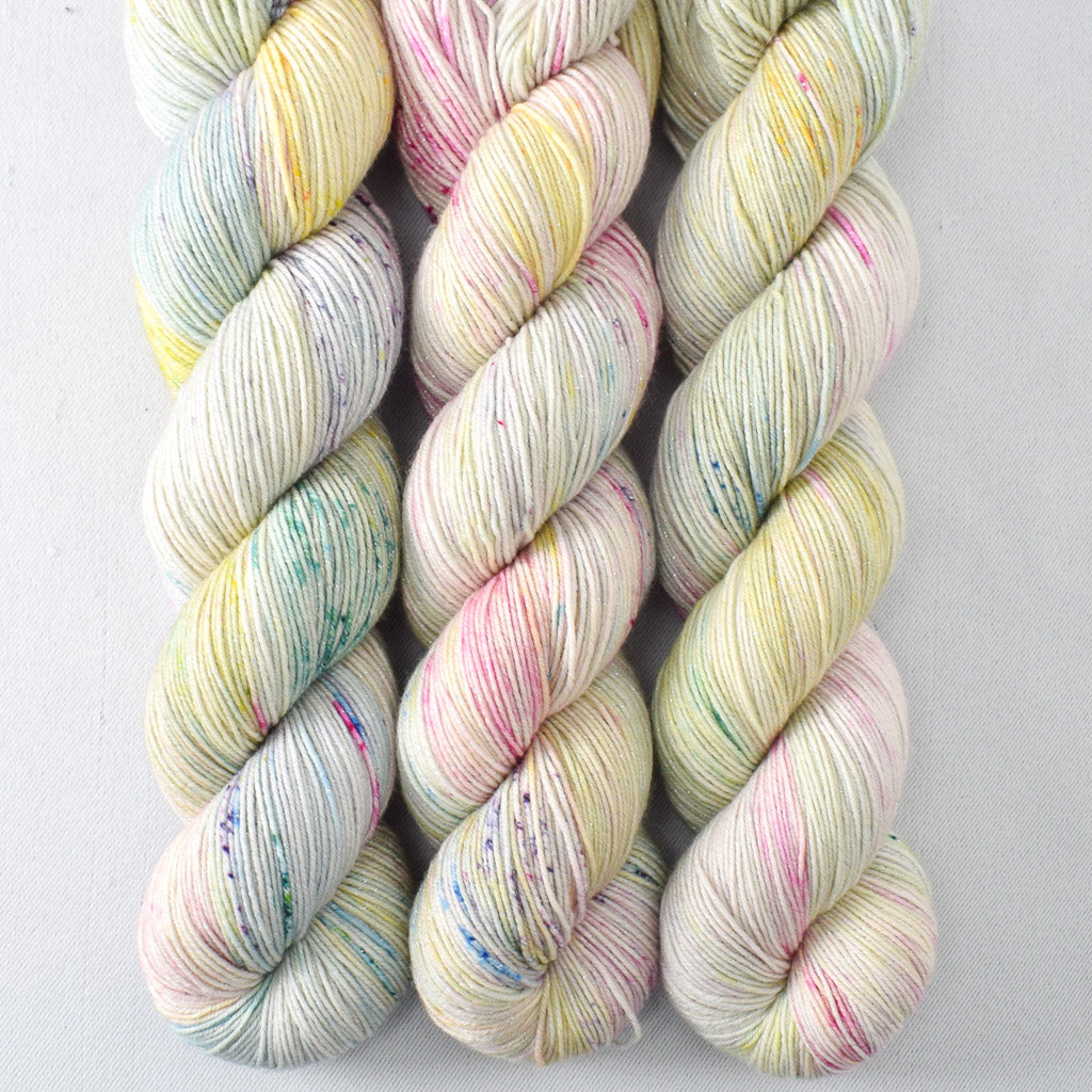 Sequins and Fringe - Miss Babs Estrellita fingering weight superwash merino and Lurex yarn