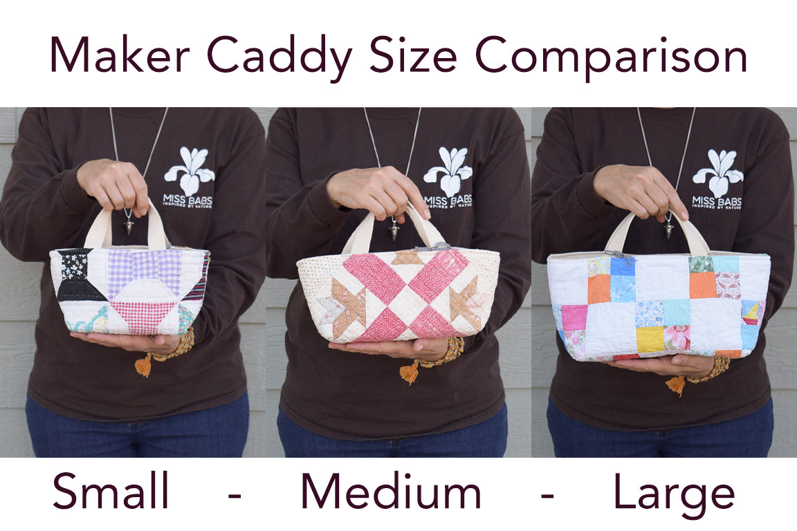 Purple Triple Irish Chain 1 Maker Caddy - Small - MCS-2421: repurposed quilt Maker Caddy by m.a.b.e.l
