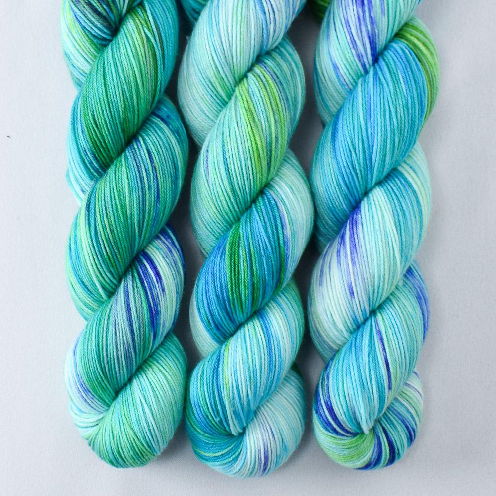 Smurf and Turf - Miss Babs Putnam Merino wool and nylon sock yarn