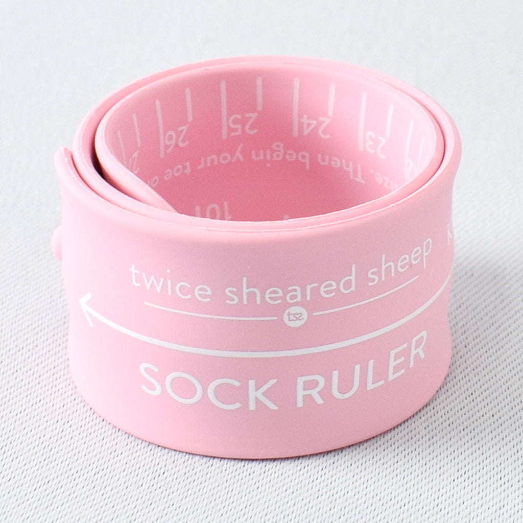 Sock Sizing Bracelet Ruler - Petal Pink - Miss Babs Notions