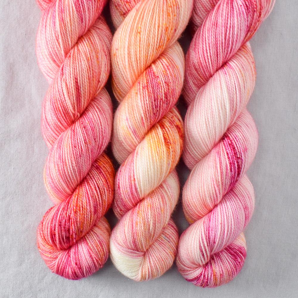 Spotted Flowers - Miss Babs Yummy 2-Ply superwash Merino wool yarn