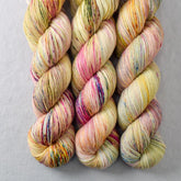 Spring Flowers - Miss Babs Tarte wool blend sock yarn