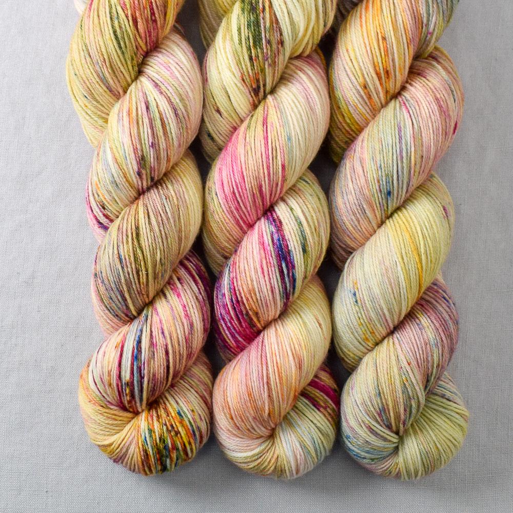 Spring Flowers - Miss Babs Tarte wool blend sock yarn