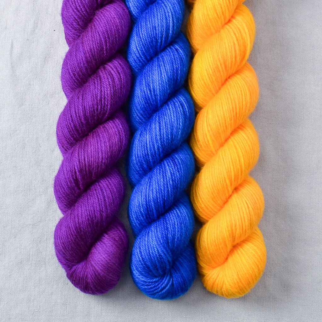 Squash Blossom, Violaceous, Zing - Miss Babs Yowza Mini Trio