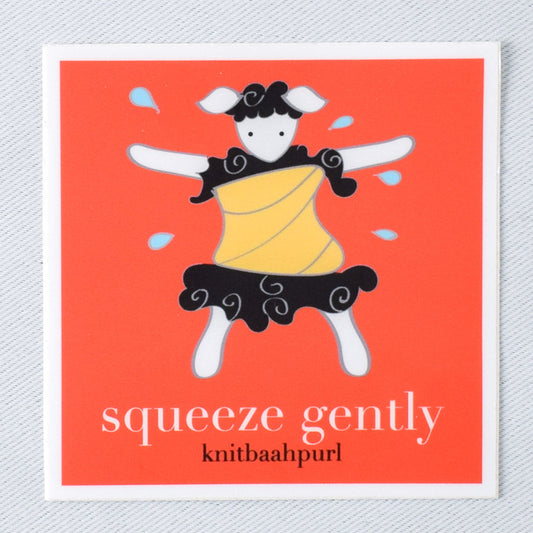 Squeeze Gently Vinyl Sticker - Miss Babs Notions