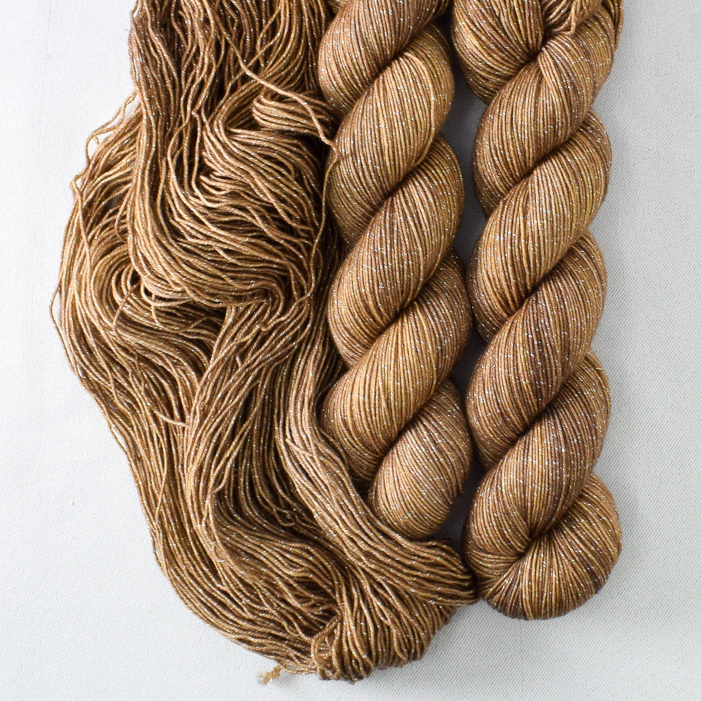 A Step Above - Miss Babs Estrellita fingering weight superwash merino and Lurex yarn