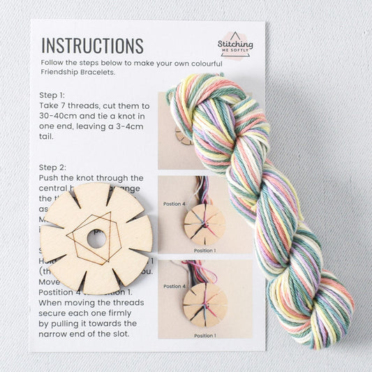 Stitching Me Softly Friendship Bracelet Kit - Pastel - Miss Babs Notions