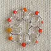 Babs' Favorite Stitch Markers - Orange