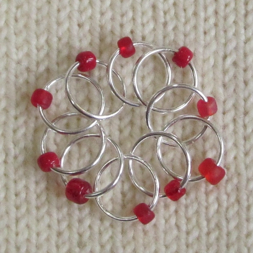 Babs' Favorite Stitch Markers - Red