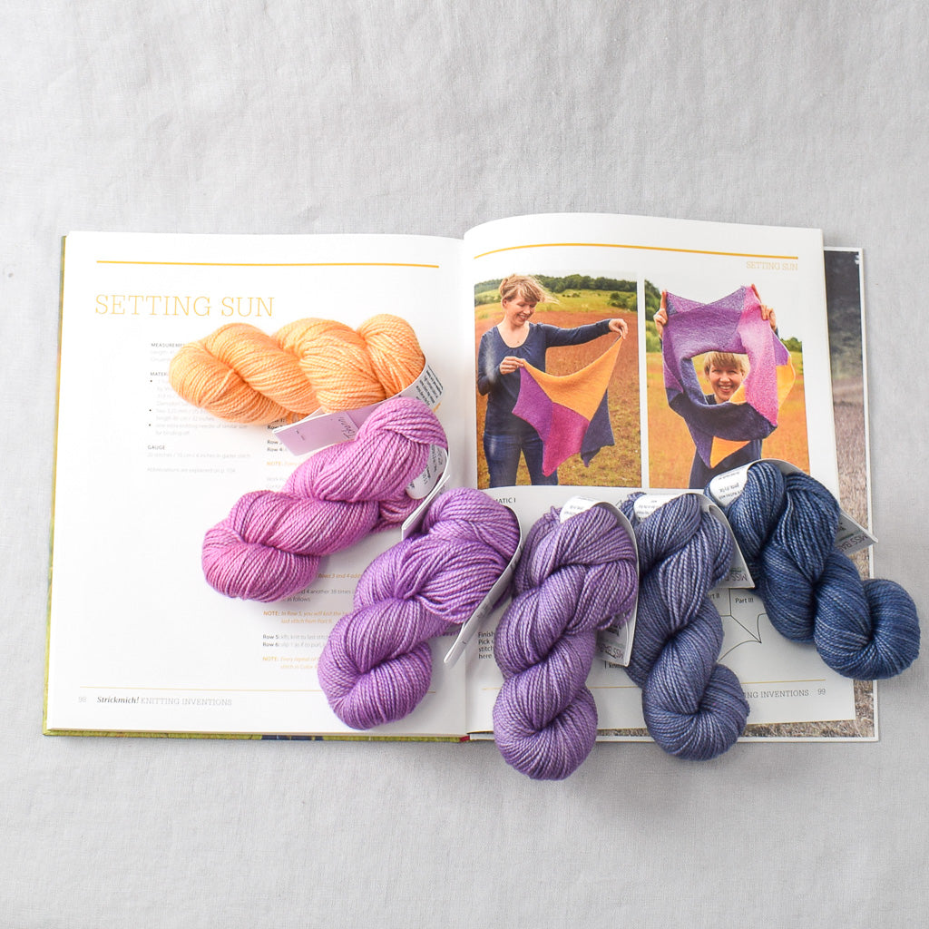 Strickmich! Knitting Inventions book and Damsdorf Gradient Set bundle