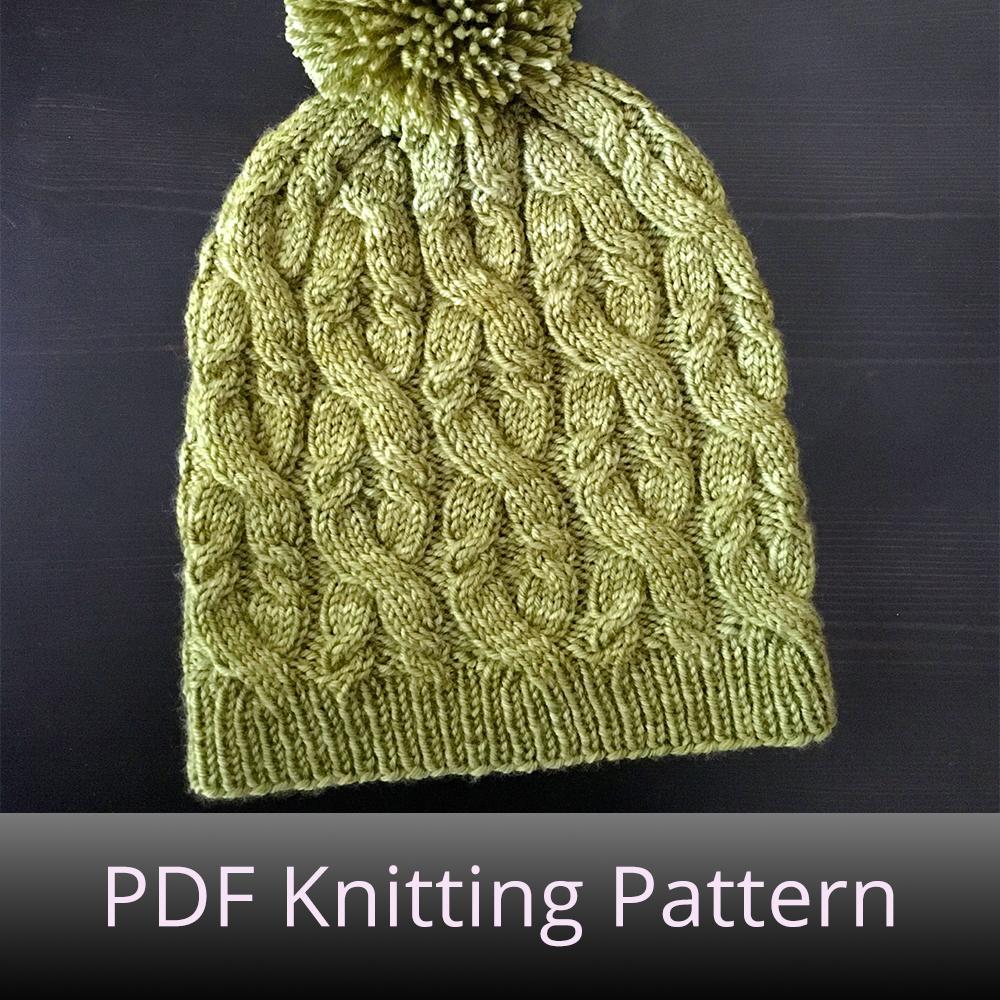 Sultana Cabled Hat - PDF Knitting Pattern