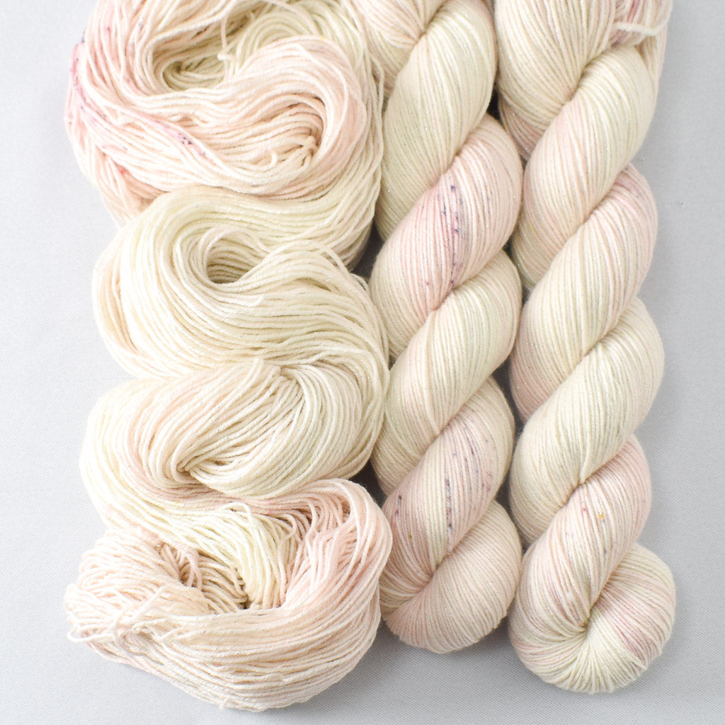 Sweetheart - Miss Babs Estrellita fingering weight superwash merino and Lurex yarn