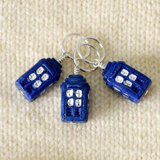 TARDISes - Miss Babs Stitch Markers