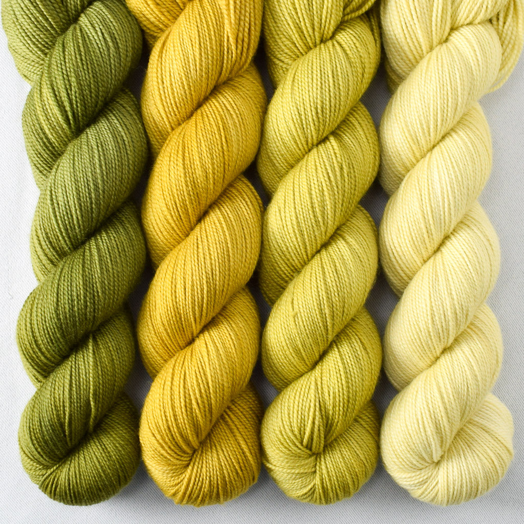Thyme, Isfahan, Pistachio Power, Rutile Quartz - Miss Babs Yummy 2-Ply Geogradient Set