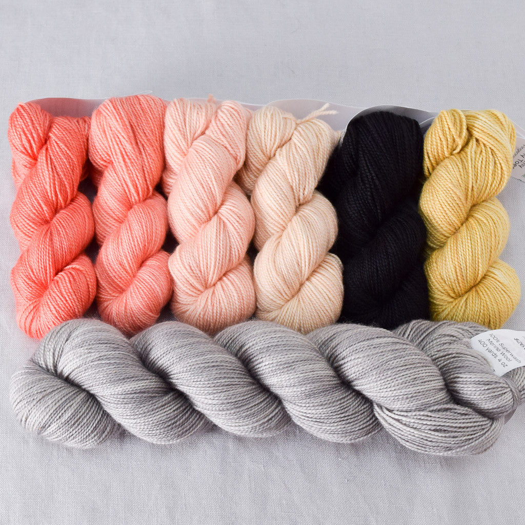 Torquata Gradient Set and Oyster Yummy 2-Ply - Shawl Set