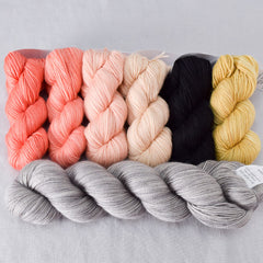Torquata Gradient Set and Oyster Yummy 2-Ply - Shawl Set
