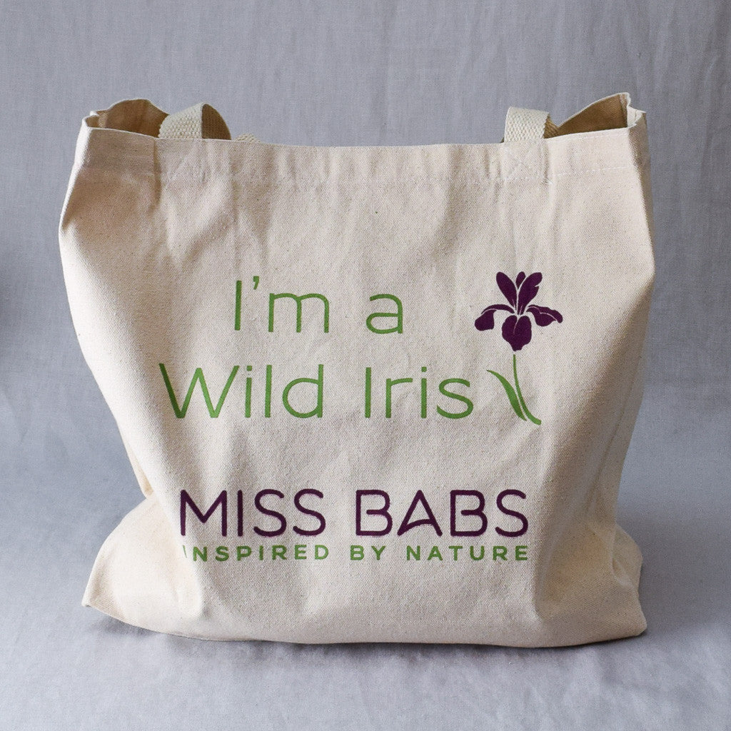 I'm a Wild Iris Tote Bag - Miss Babs Canvas Tote