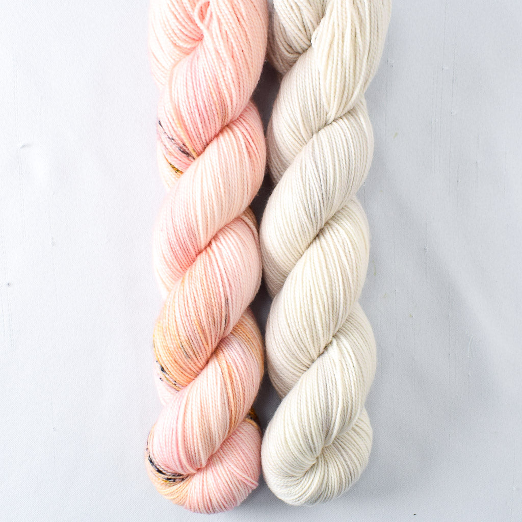 Tropical Sunset, White Peppercorn - Miss Babs 2-Ply Duo