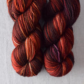 Volcanic Eruption - Miss Babs Yummy 2-Ply Toes superwash Merino wool yarn