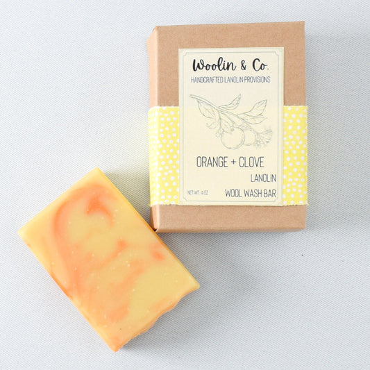 Woolin and Company Orange and Clove Natural Bar Soap - Miss Babs Notions