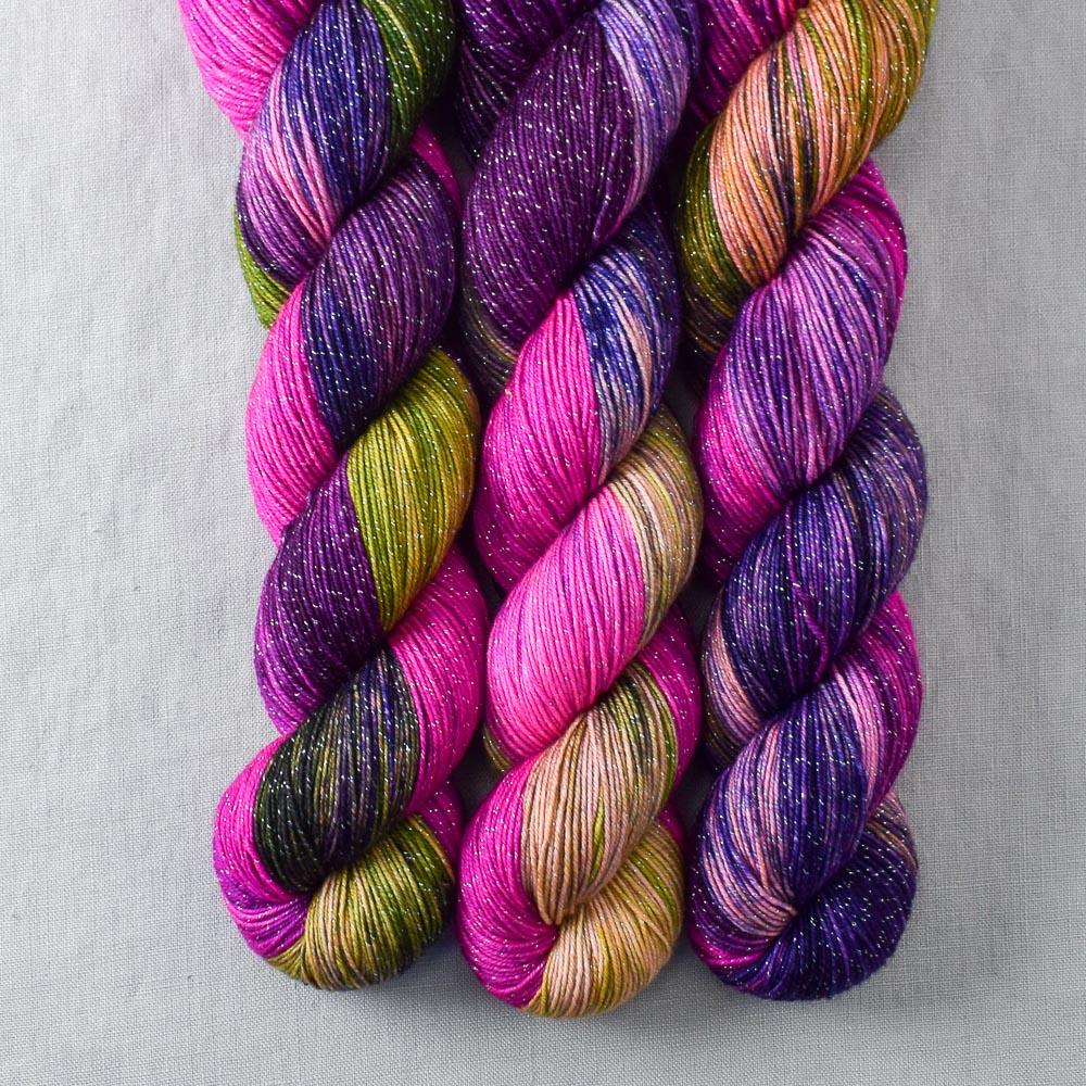 Zombie Honeymoon - Miss Babs Estrellita fingering weight superwash merino and Lurex yarn